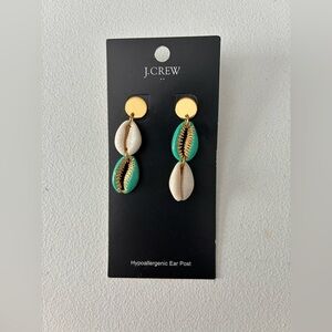 NWT J. Crew Cowrie Shell Earrings